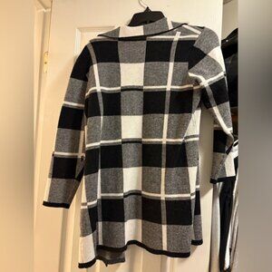 SHEIN Black and Gray Knit Jacket